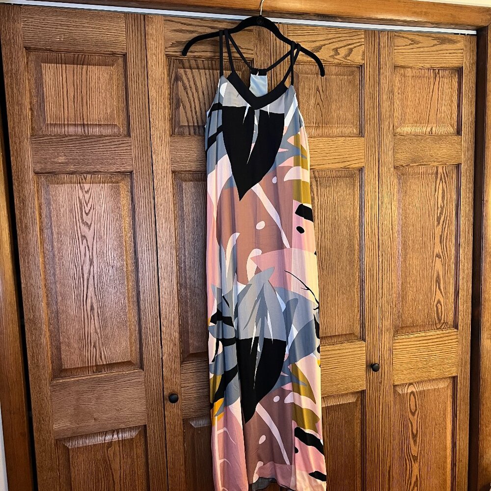 SheBird The Savannah Strappy Maxi Bra Dress tropical floral S